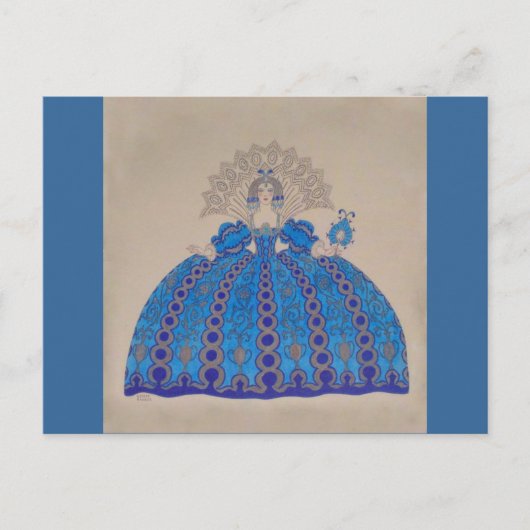 クイーンファッションプレート～はがきフランスのヴィンテージ ポストカード (正面)