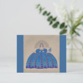 クイーンファッションプレート～はがきフランスのヴィンテージ ポストカード (スタンド正面)