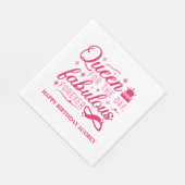 クイーンフォーザデイパーソナライズされた誕生日 スタンダードランチョンナプキン (角)