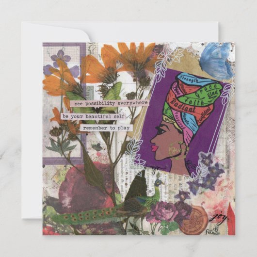 クイーンフラットグリーティングカード (正面)