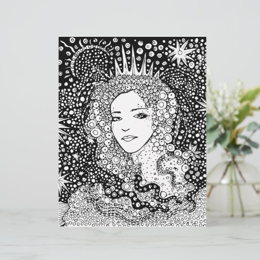 クイーンブライダルシャワーアクティビティカラーリングページ (スタンド正面)