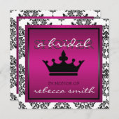 クイーンブライダルシャワー招待 招待状 (正面/裏面)
