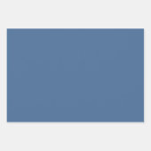 クイーンブルー無地のカラー ラッピングペーパーシート (正面)