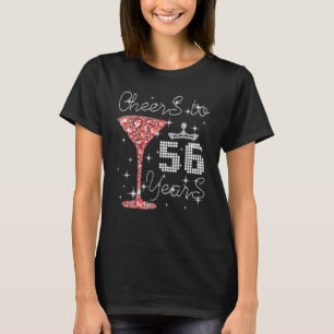 クイーンプリンセス応援へ56歳ハッピー誕生日 Tシャツ