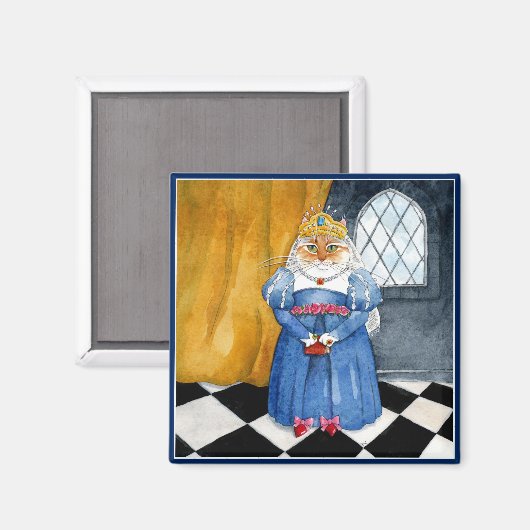 クイーンヘザー王室のキャットマグネット マグネット (正面/裏面)