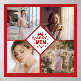 クイーンママのフォトコラージュの思い出 ポスター