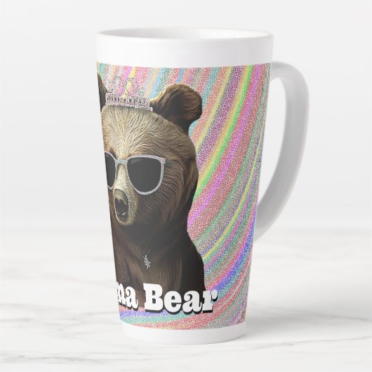 クイーンマママベア カフェラテマグ (右アングル)