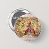 クイーンマリーアントワネットアットヴェルサイユパーティーピンク 缶バッジ (正面&裏面)