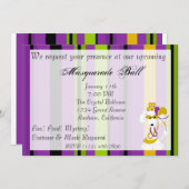 クイーンマルディグラス招待状 招待状 (正面/裏面)