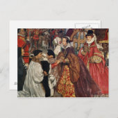 クイーンメアリーとプリンセスエリザベス入団 ポストカード (正面/裏面)