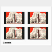 クイーンメアリー比較表 長方形シール (シート)