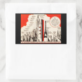 クイーンメアリー比較表 長方形シール (バッグ)