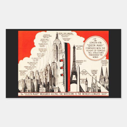 クイーンメアリー比較表 長方形シール (正面)