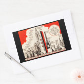 クイーンメアリー比較表 長方形シール (封筒)