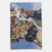 クイーンメイブウォリアープリンセスファンタジーアート キッチンタオル (縦)