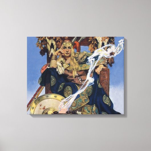 クイーンメイブウォリアープリンセスファンタジーアート キャンバスプリント (正面)