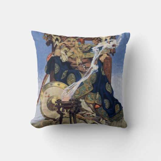 クイーンメイブウォリアープリンセスファンタジーアート クッション (正面)