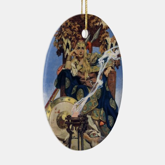 クイーンメイブウォリアープリンセスファンタジーアート セラミックオーナメント (右)