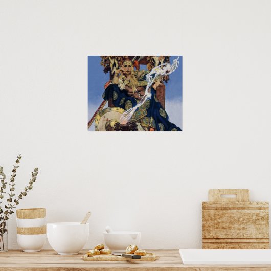クイーンメイブウォリアープリンセスファンタジーアート ポスター (キッチン)