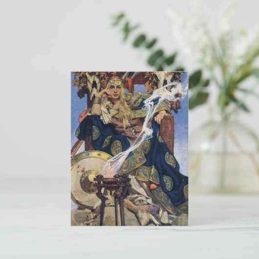 クイーンメイブウォリアープリンセスファンタジーアート ポストカード (スタンド正面)