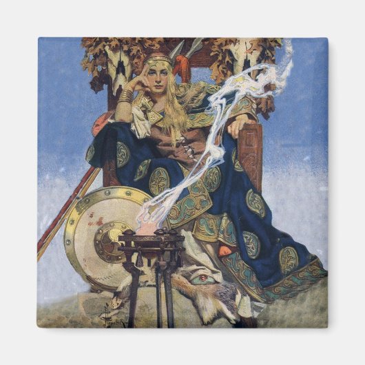 クイーンメイブウォリアープリンセスファンタジーアート マグネット (正面)