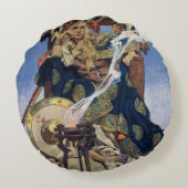 クイーンメイブウォリアープリンセスファンタジーアート ラウンドクッション (裏面)