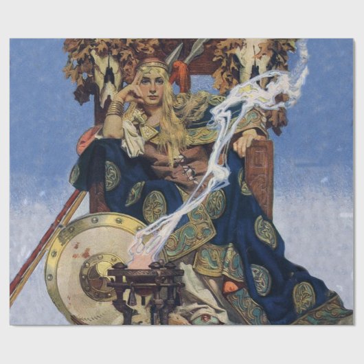 クイーンメイブウォリアープリンセスファンタジーアート ラッピングペーパー (フラット)