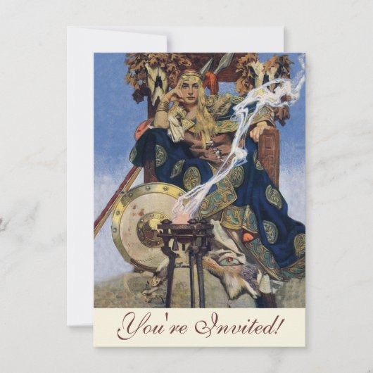 クイーンメイブウォリアープリンセスファンタジーアート 招待状 (正面)