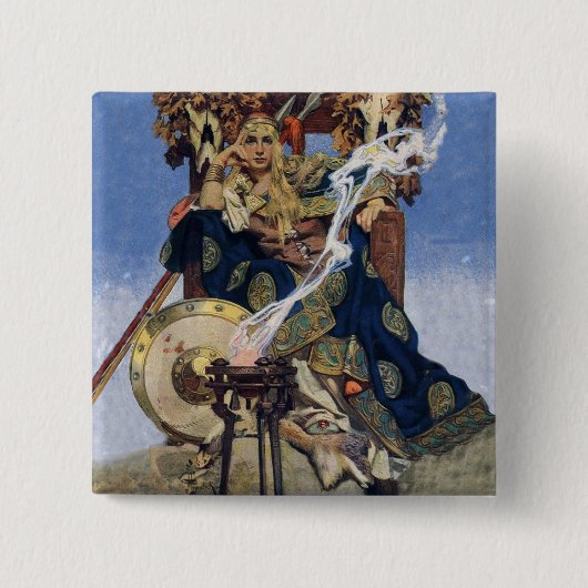 クイーンメイブウォリアープリンセスファンタジーアート 缶バッジ (正面)