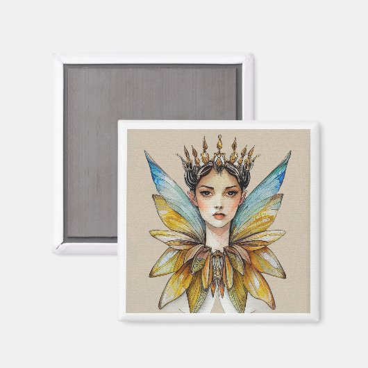 クイーンメイヴ – フェアリーのウォーター絵画カラー マグネット (正面/裏面)