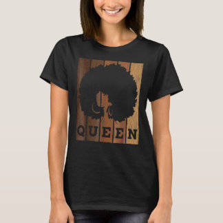 クイーンメラニンブラック歴史月間アフリカアメリカ人 Tシャツ