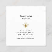 クイーンモダンビーハネビーズビーキーパーアピアリスト スクエア名刺 (裏面)