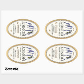 クイーンラインオーバルハニー縁ど金ゴールドビーズラベンダー 楕円形シール (シート)