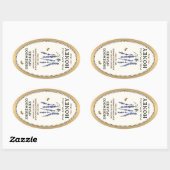 クイーンラインオーバルハニー縁ど金ゴールドビーズラベンダー 楕円形シール (シート)