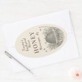 クイーンラインジャーヴィンテージスケップバックヤードハイブ 楕円形シール (封筒)