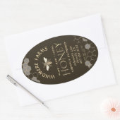 クイーンラインハニーラベル16/32ozハニカムビーアース 楕円形シール (封筒)