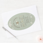 クイーンラインハニーラベル16/32ozハニカムビーセージ 楕円形シール (封筒)