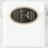 クイーンライン16と32ozブラックハニージャークイーンビー 楕円形シール (バッグ)