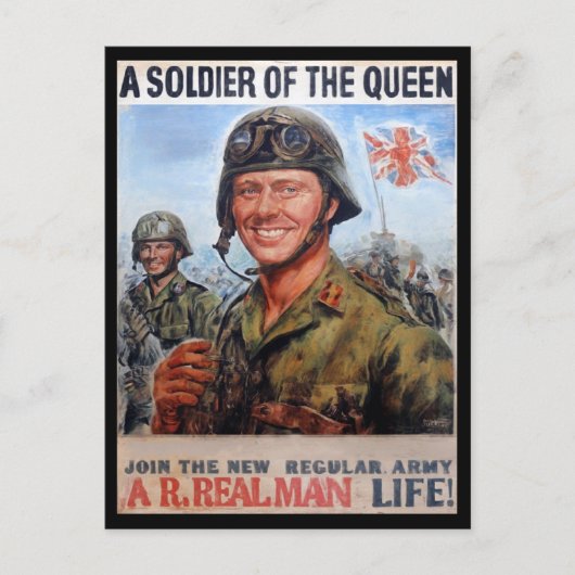 クイーンヴィンテージ軍の兵士 ポストカード (正面)
