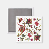 クイーン伝統的アンジャコビーン刺繍 マグネット (正面/裏面)