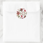 クイーン伝統的アンジャコビーン刺繍 ラウンドシール (バッグ)