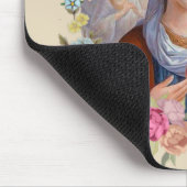 クイーン天国ベビーイエズエンジェルズフラワーズバラ マウスパッド (コーナー)