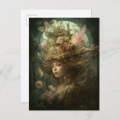 クイーン女神ファンタジーアートポストカード ポストカード (正面/裏面)