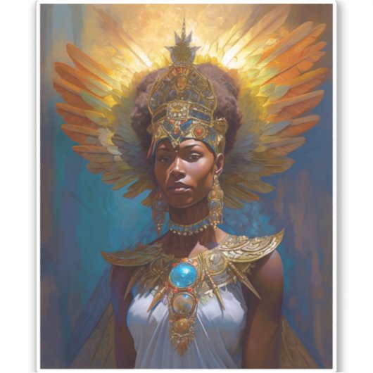 クイーン女神ファンタジーアート シール (正面)