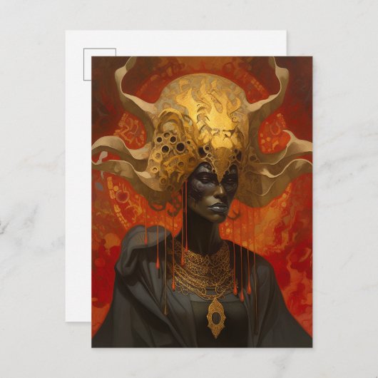 クイーン女神ファンタジーアート ポストカード (正面/裏面)