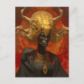 クイーン女神ファンタジーアート ポストカード (正面)