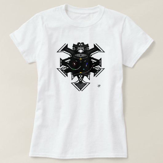 クイーン女神(エイリアン?)ポートレートv1 tシャツ (デザイン正面)