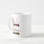 クイーン実在ズがお互いの王冠を固定する コーヒーマグカップ (正面左)