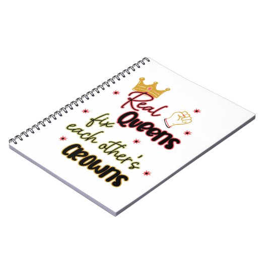 クイーン実在ズがお互いの王冠を固定する ノートブック (左側)