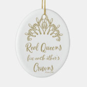 クイーン実在ズが互いの王冠のオーナメントを修正 セラミックオーナメント (右)